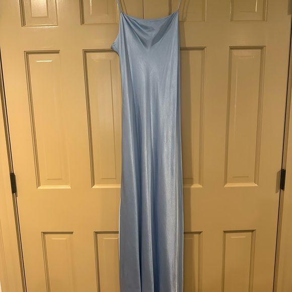 Mango Dresses & Skirts - Mango Blue Spaghetti Strap Slip Maxi Dress